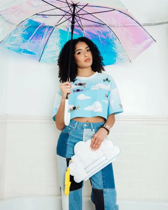 CLOUDY WITH A CHANCE OF SHARK CROSSOVER CLUTCH Bags SPRAYGROUND