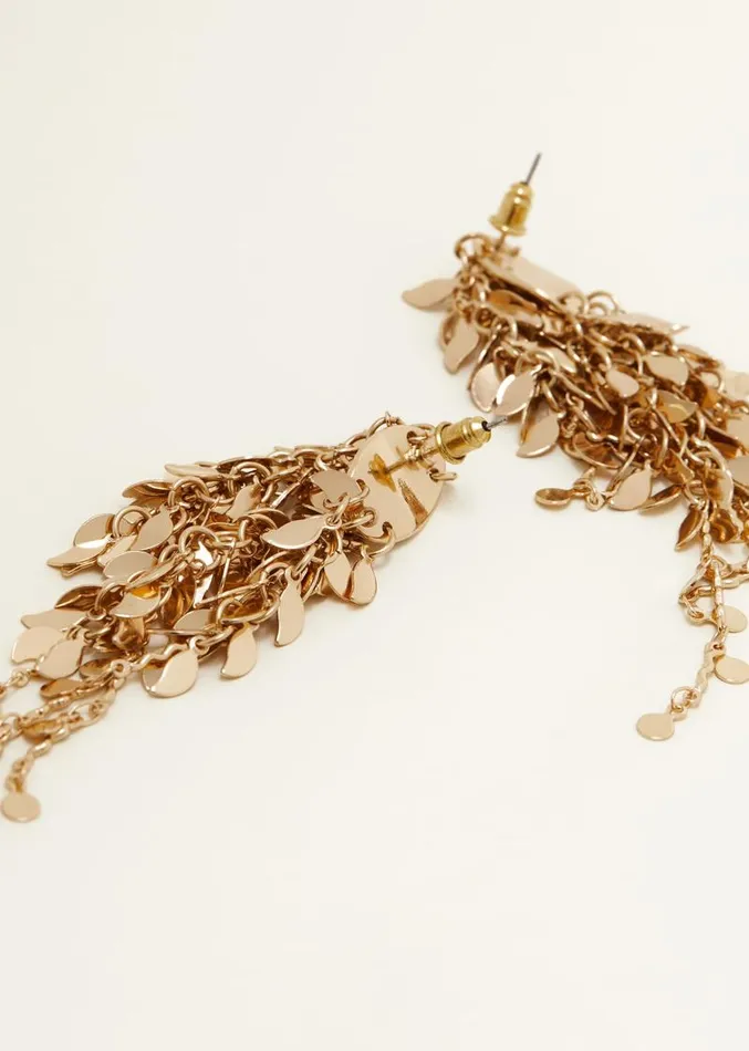 Cluster Leaf Drop Earring Gold Women Phase Eight Jewellery