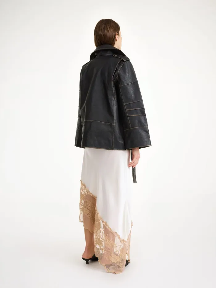 Coats and Jackets Women By Malene Birger Beatrisse Leather Jacket Black