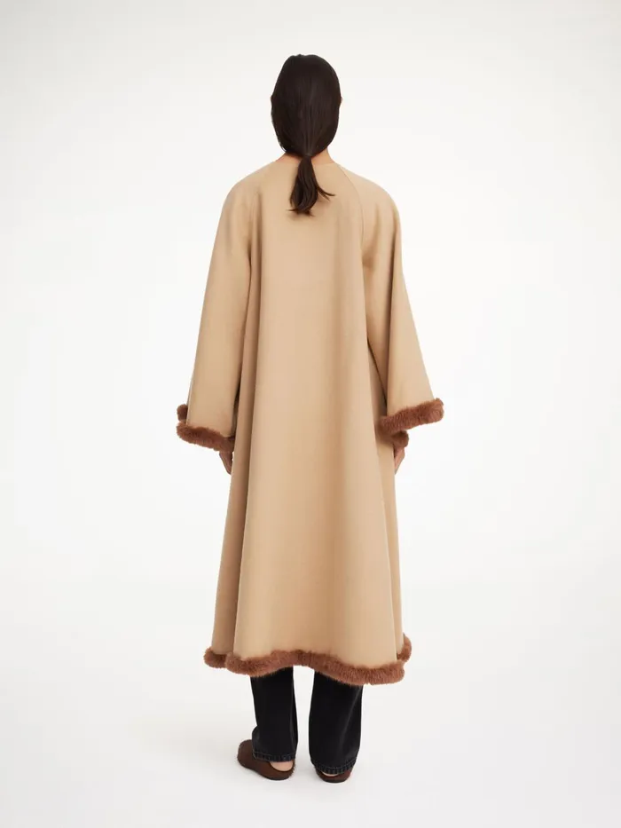 Coats and Jackets Women By Malene Birger Dalimas Wool Coat Dark Sand