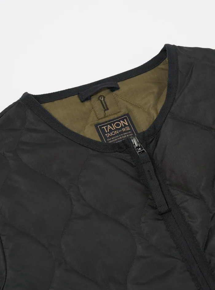 Coats and Outerwear Men Universal Works Taion Crew Neck Down Jacket In Black Ripstop