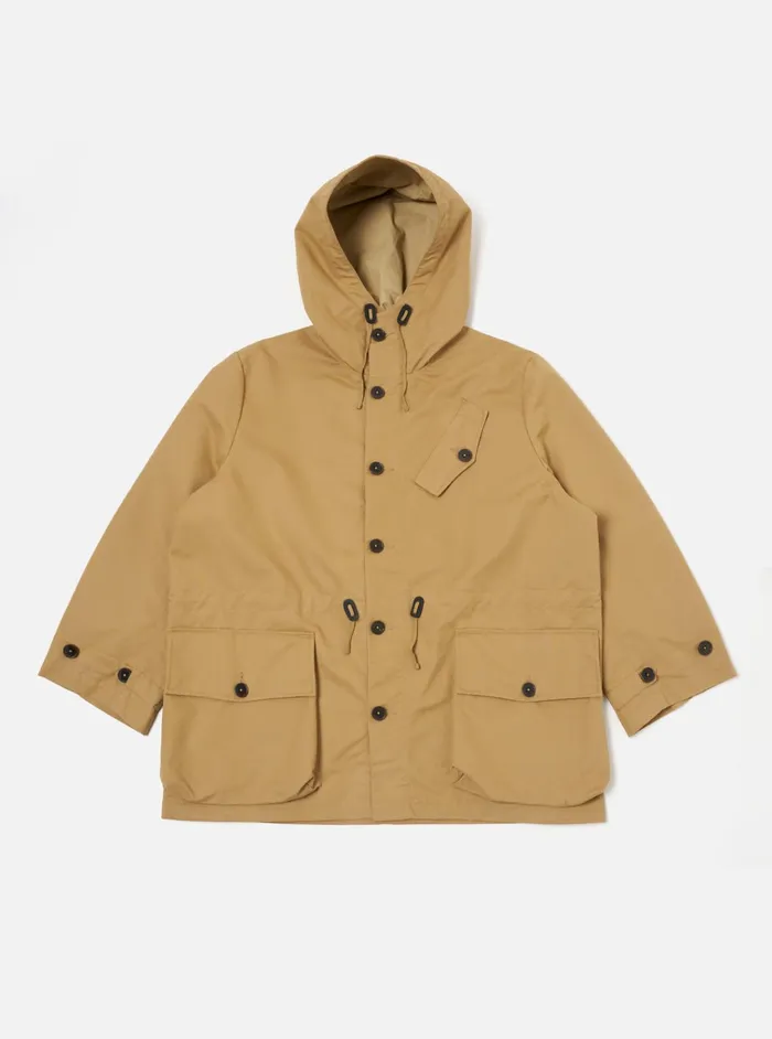 Coats and Outerwear Men Universal Works Universal Works Boston Parka In Sand Brushed Polytech