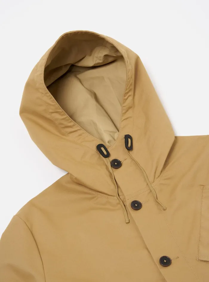 Coats and Outerwear Men Universal Works Universal Works Boston Parka In Sand Brushed Polytech