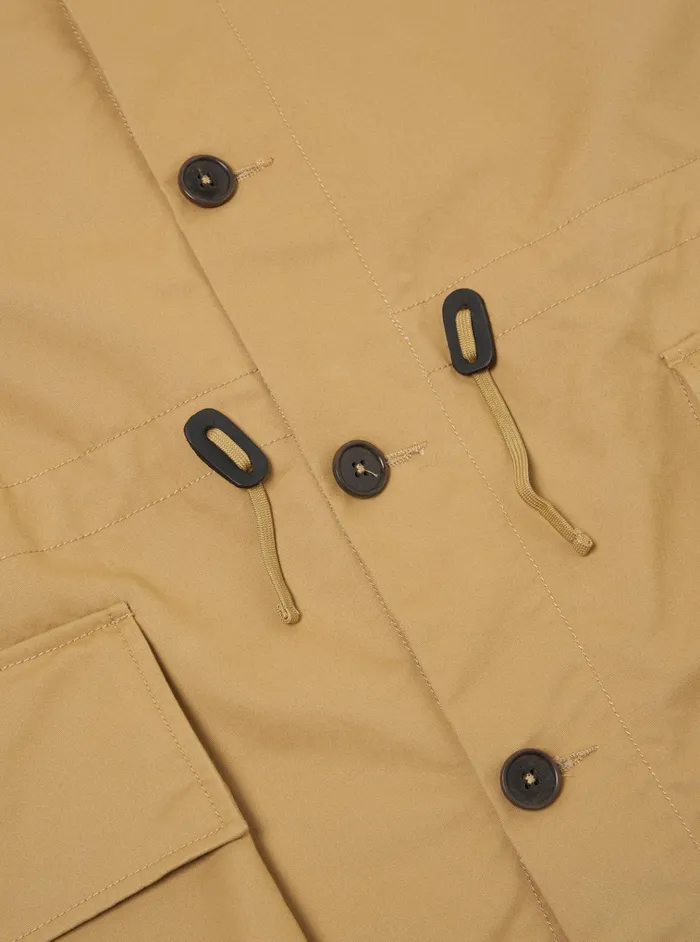 Coats and Outerwear Men Universal Works Universal Works Boston Parka In Sand Brushed Polytech