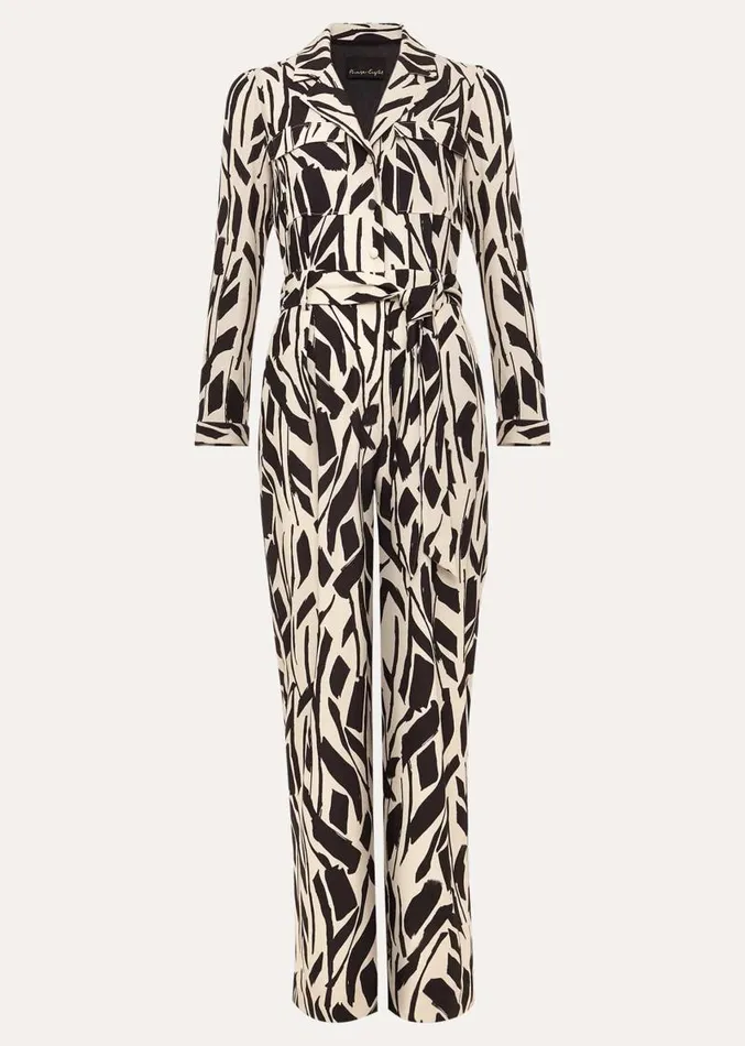 Constance Geo Jumpsuit Black Women Phase Eight Dresses