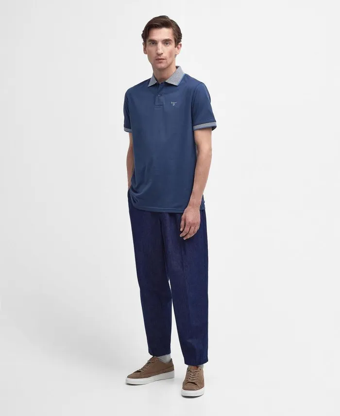 Cornsay Polo Shirt Classic White Men Barbour Polo Shirts
