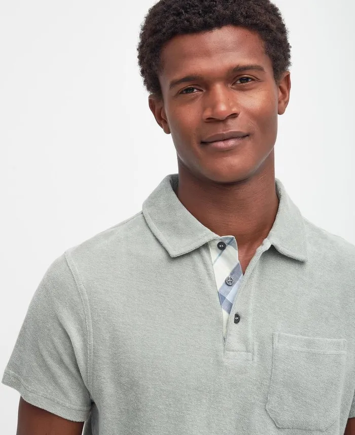 Cowes Polo Shirt Forest Fog Men Barbour Polo Shirts