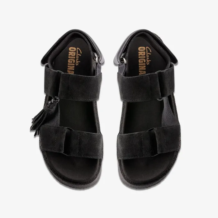 Crepe Sandal Black Women Clarks Platforms