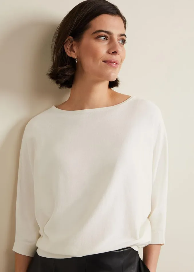 Cristine Knit Jumper Ivory Women Phase Eight Knitwear