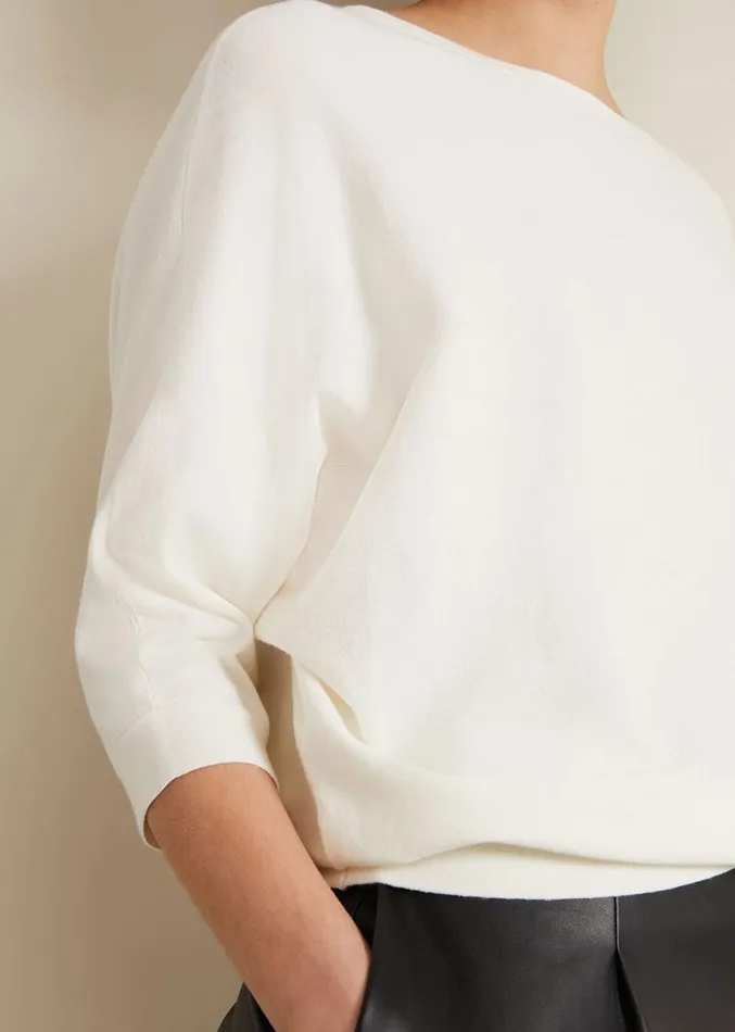 Cristine Knit Jumper Ivory Women Phase Eight Knitwear