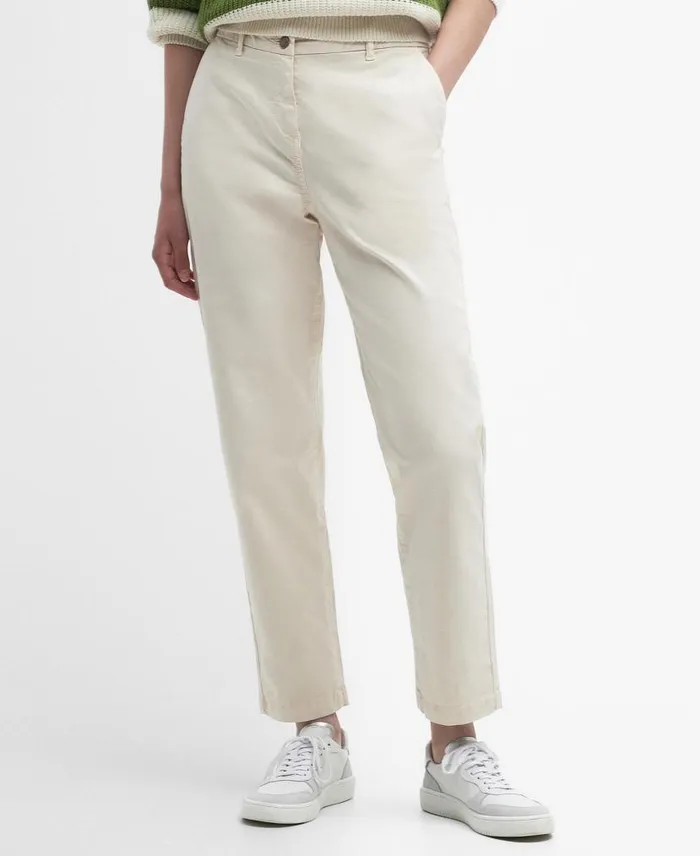 Cropped Chinos Classic Navy Women Barbour Trousers and Shorts