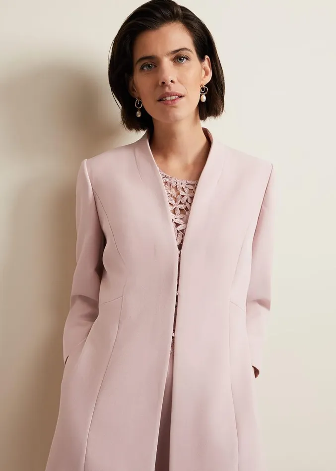 Daisy Tailored Coat Pale Pink Women Phase Eight Jackets