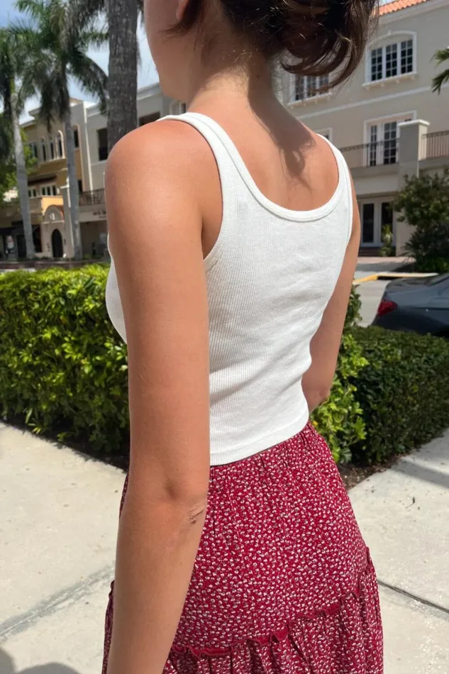 Dalis Tank White Women Brandy Melville Tops