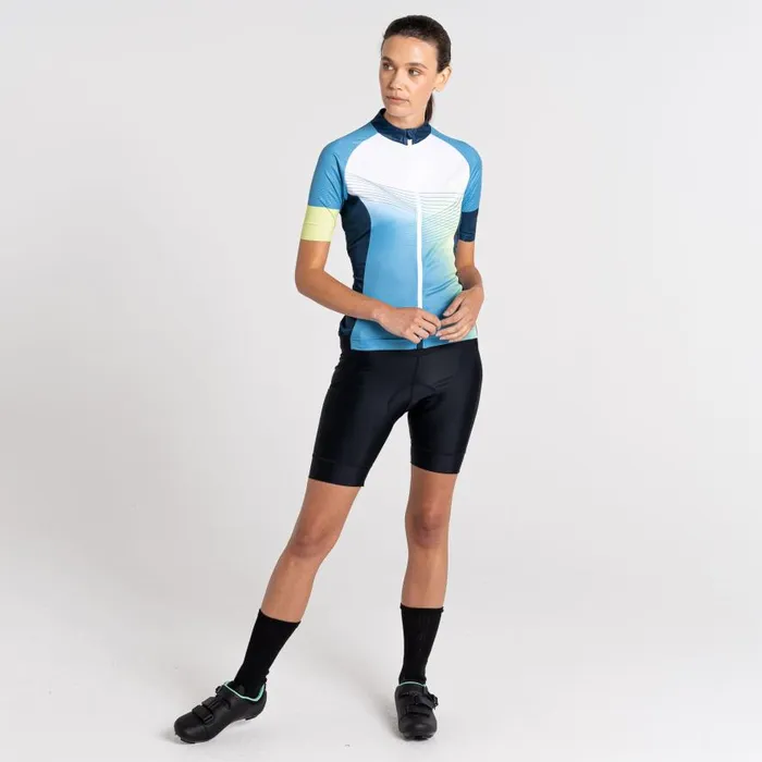Dare 2b AEP Stimulus Full Zip Jersery Niagara Blue Women Cycling Jerseys