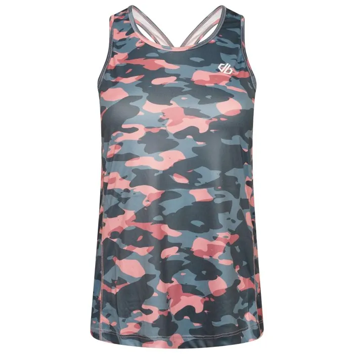 Dare 2b Ardency II Recycled Lightweight Vest Powder Pink Camo Women Gym Tops