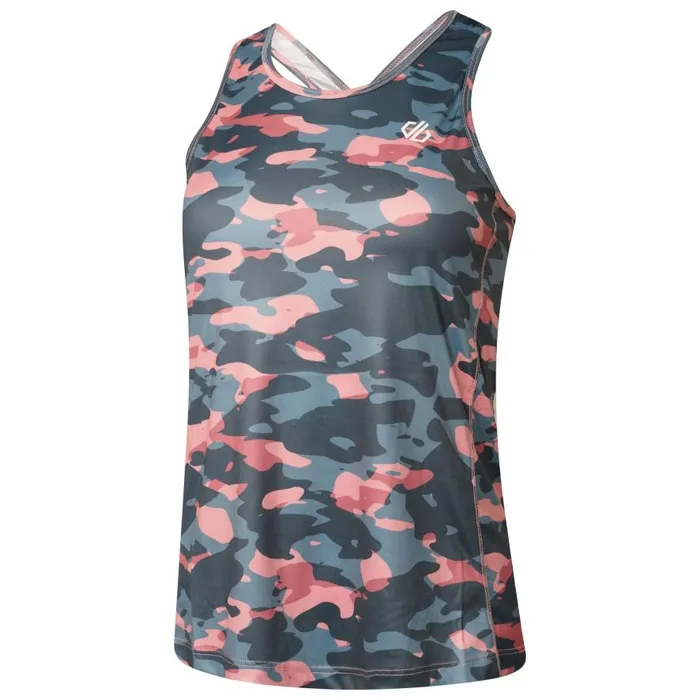 Dare 2b Ardency II Recycled Lightweight Vest Powder Pink Camo Women Gym Tops