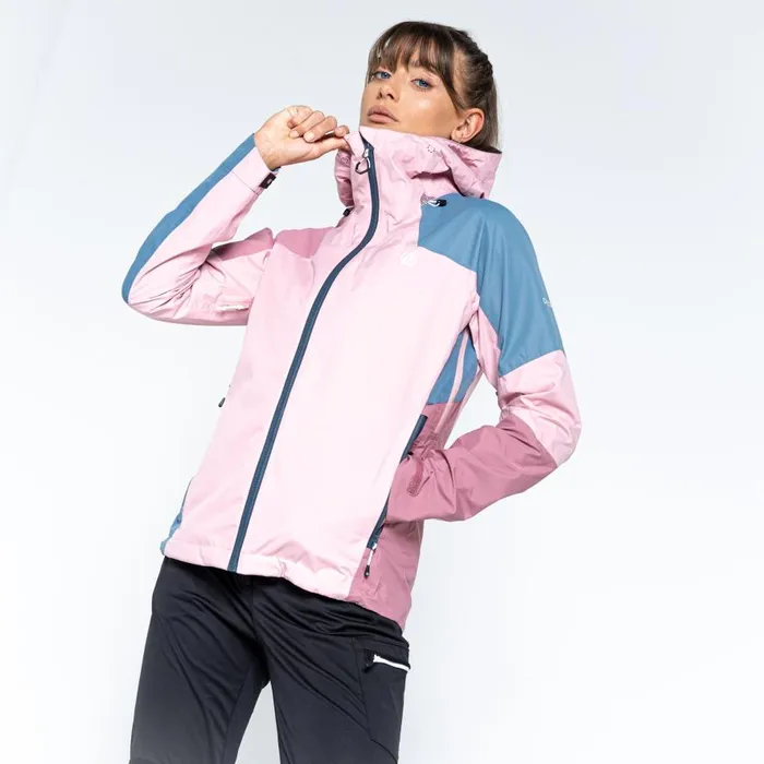 Dare 2b Checkpoint III Recycled Waterproof Jacket Powder Pink Mesa Rose Women Lightweight Jackets