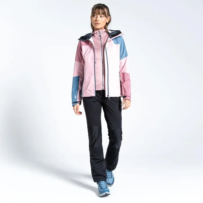 Dare 2b Checkpoint III Recycled Waterproof Jacket Powder Pink Mesa Rose Women Lightweight Jackets