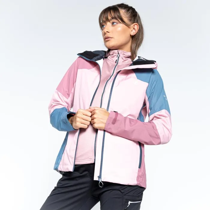 Dare 2b Checkpoint III Recycled Waterproof Jacket Powder Pink Mesa Rose Women Lightweight Jackets