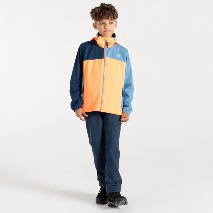 Dare 2b Cheer Softshell Jacket Orange Niagara Blue Kids Softshell Jackets