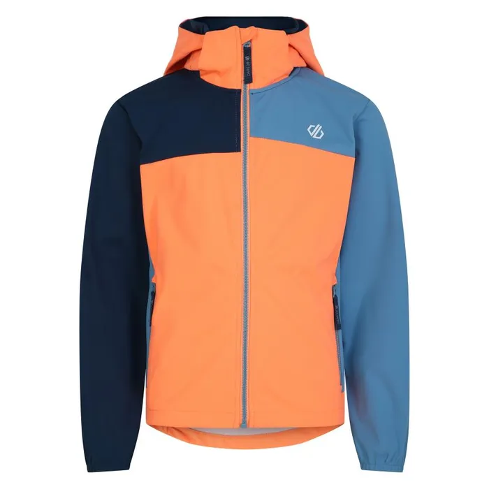 Dare 2b Cheer Softshell Jacket Orange Niagara Blue Kids Softshell Jackets