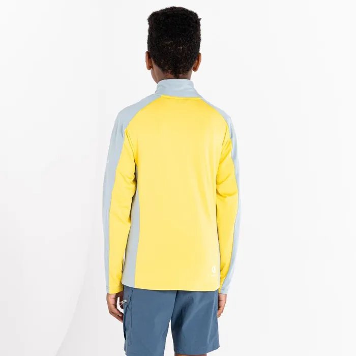 Dare 2b Emergent Core Stretch Midlayer Slate Grey Electric Yellow Kids Fleece