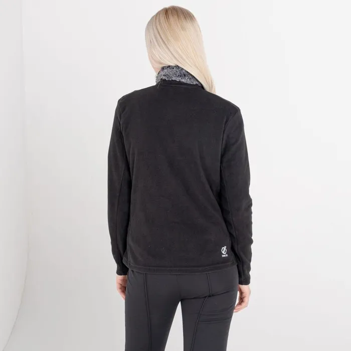 Dare 2b Engross Faux Fur Trim Sweater Mid Grey Marl Black Women Midlayers