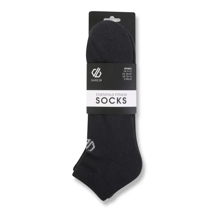 Dare 2b Essentials No Show Socks 2 Pack Ebony Grey Women Socks