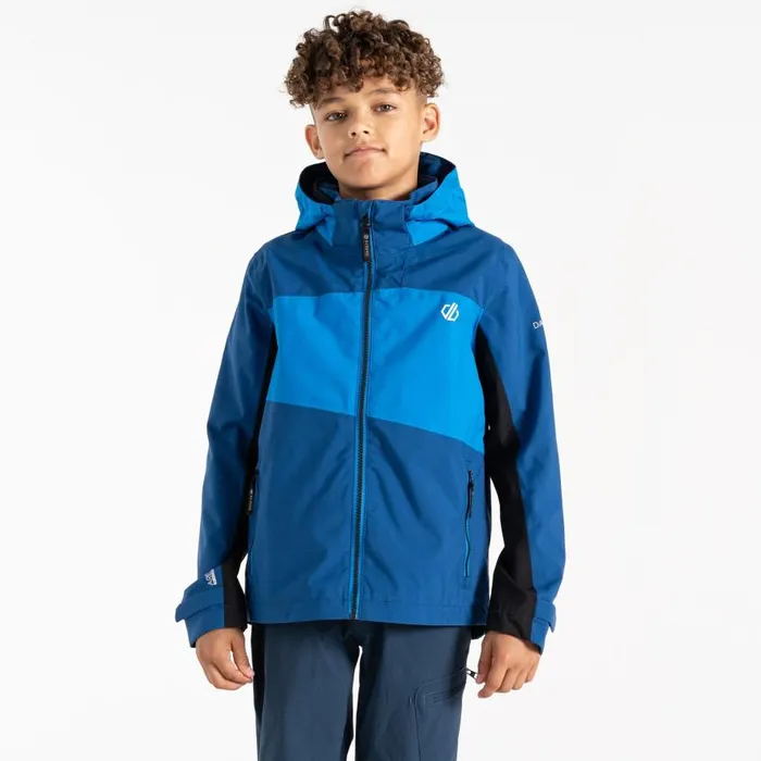 Dare 2b Explore II Waterproof Jacket Laser Blue Athletic Blue Kids Waterproof Jackets