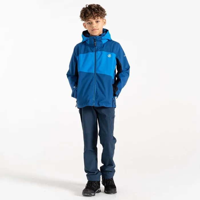 Dare 2b Explore II Waterproof Jacket Laser Blue Athletic Blue Kids Waterproof Jackets
