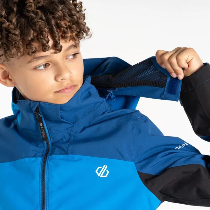 Dare 2b Explore II Waterproof Jacket Laser Blue Athletic Blue Kids Waterproof Jackets