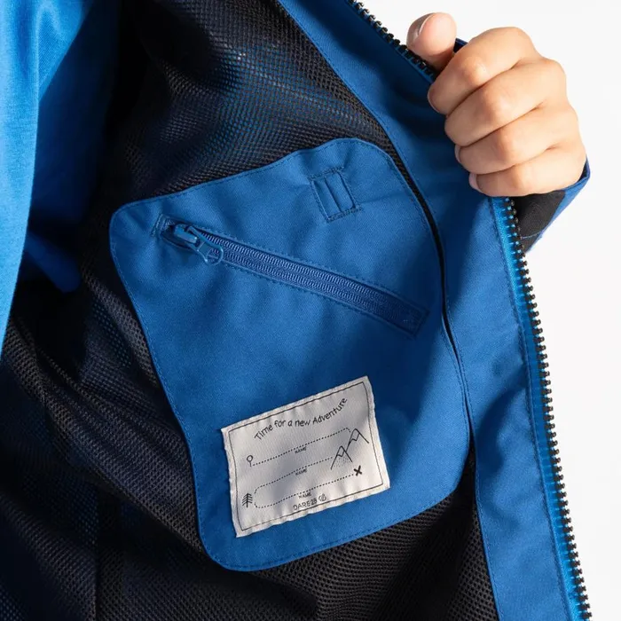 Dare 2b Explore II Waterproof Jacket Laser Blue Athletic Blue Kids Waterproof Jackets