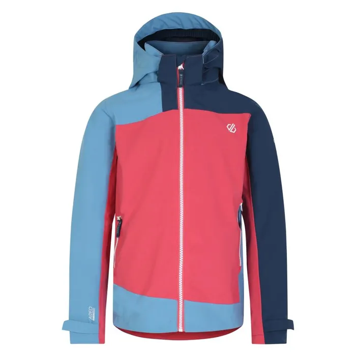 Dare 2b Explore II Waterproof Jacket Sorbet Pink Blue Kids Waterproof Jackets