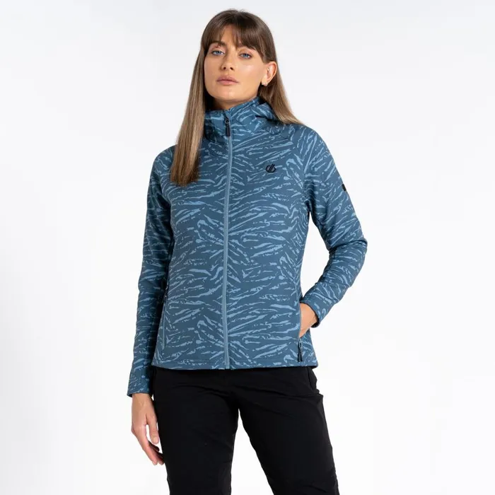 Dare 2b Far Out Softshell Jacket Orion Grey Tiger Print Women Softshell Jackets