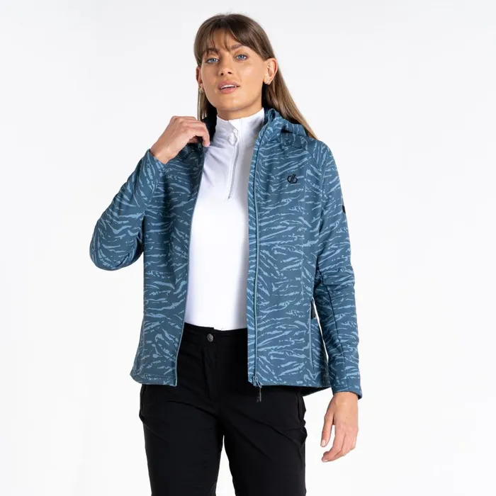 Dare 2b Far Out Softshell Jacket Orion Grey Tiger Print Women Softshell Jackets