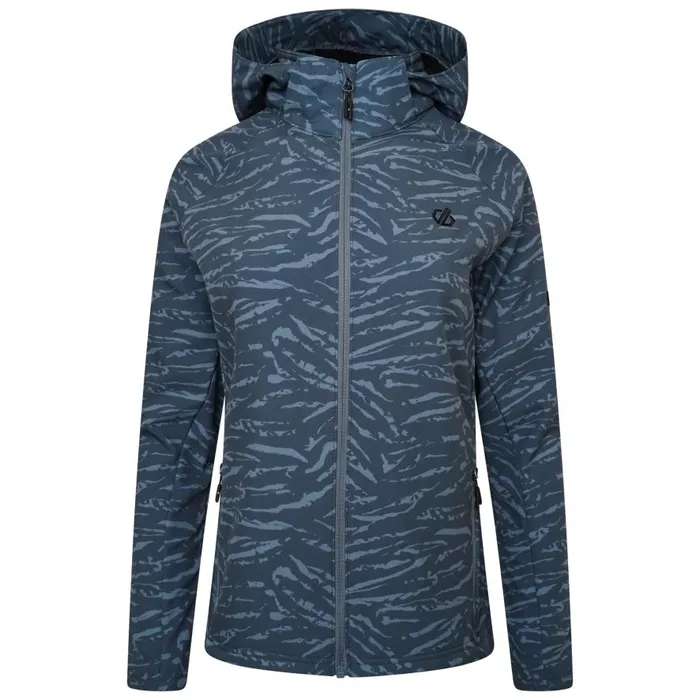 Dare 2b Far Out Softshell Jacket Orion Grey Tiger Print Women Softshell Jackets