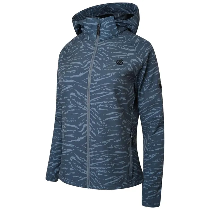 Dare 2b Far Out Softshell Jacket Orion Grey Tiger Print Women Softshell Jackets