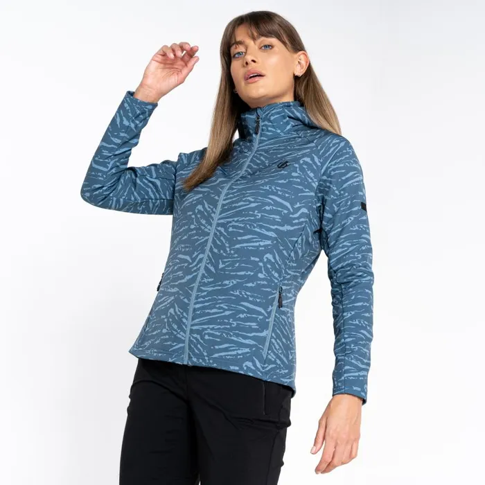 Dare 2b Far Out Softshell Jacket Orion Grey Tiger Print Women Softshell Jackets
