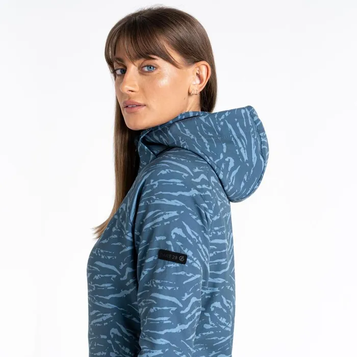 Dare 2b Far Out Softshell Jacket Orion Grey Tiger Print Women Softshell Jackets