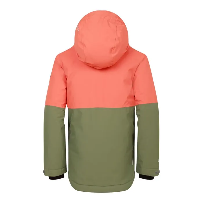 Dare 2b Freehand Overhead Ski Jacket Orange Rust Green Kids Ski Jackets