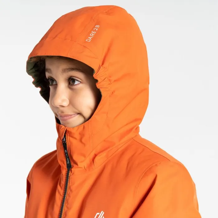 Dare 2b Freehand Overhead Ski Jacket Orange Rust Green Kids Ski Jackets
