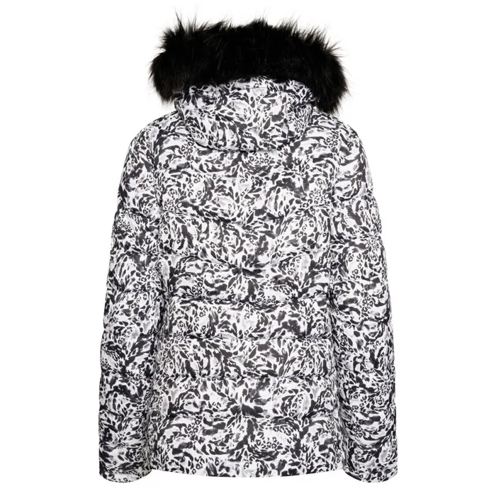 Dare 2b Glamorize III Padded Ski Jacket Black White Leopard Print Women Waterproof Jackets