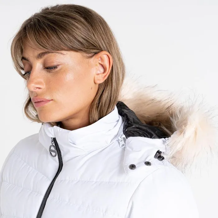Dare 2b Glamorize III Padded Ski Jacket White Women Waterproof Jackets