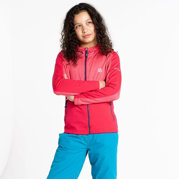 Dare 2b Hastily Core Recycled Stretch Midlayer Virtual Pink Marl Kids Fleece
