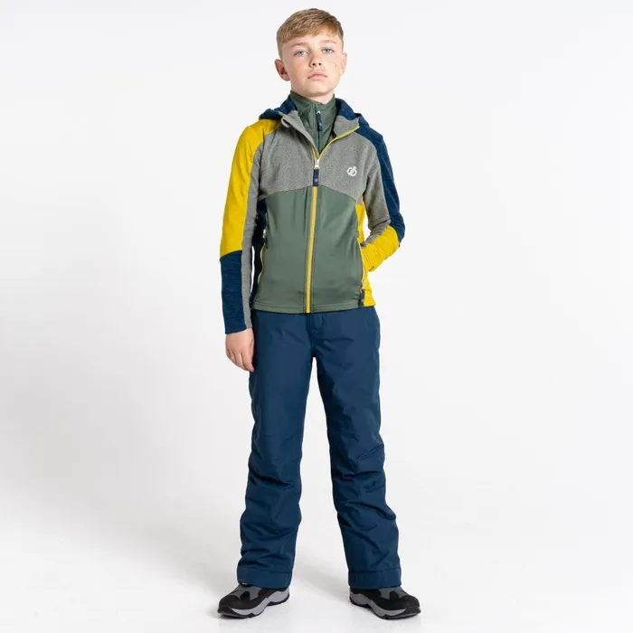 Dare 2b Hero Recycled Core Stretch Midlayer Moss Yellow Agave Green Kids Fleece