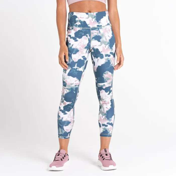 Dare 2b Influential 78 Gym Leggings Dusky Rose Inky Print Women Leggings