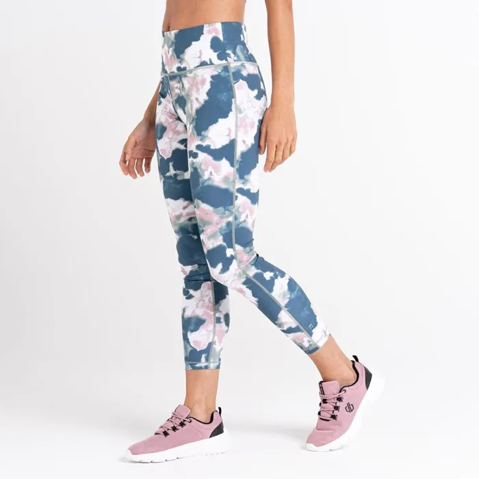 Dare 2b Influential 78 Gym Leggings Dusky Rose Inky Print Women Leggings