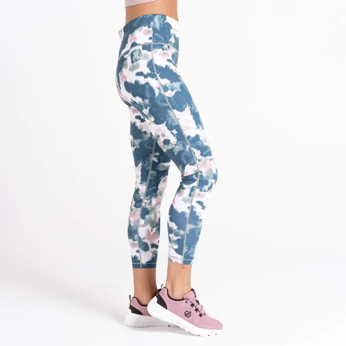 Dare 2b Influential 78 Gym Leggings Dusky Rose Inky Print Women Leggings