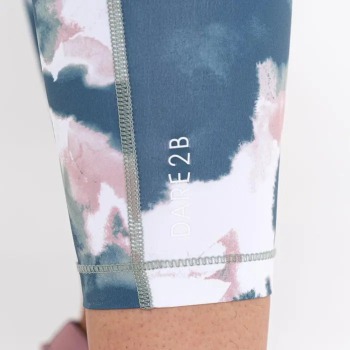 Dare 2b Influential 78 Gym Leggings Dusky Rose Inky Print Women Leggings