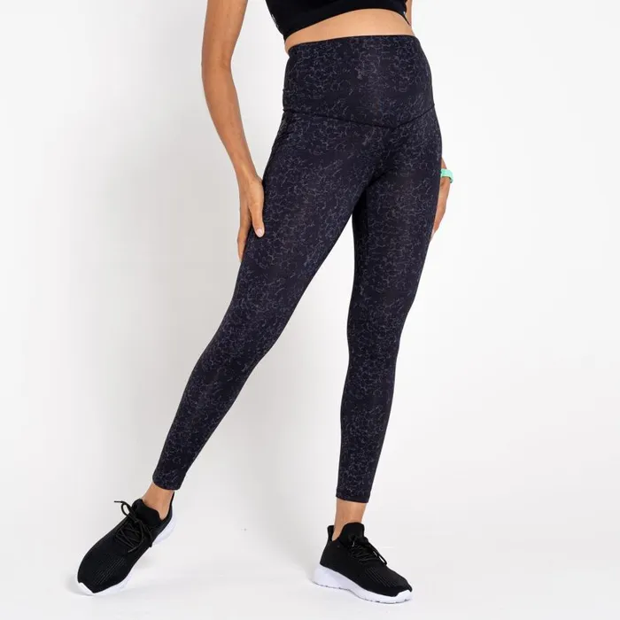 Dare 2b Influential Maternity Leggings Black Molecular Print Women Leggings